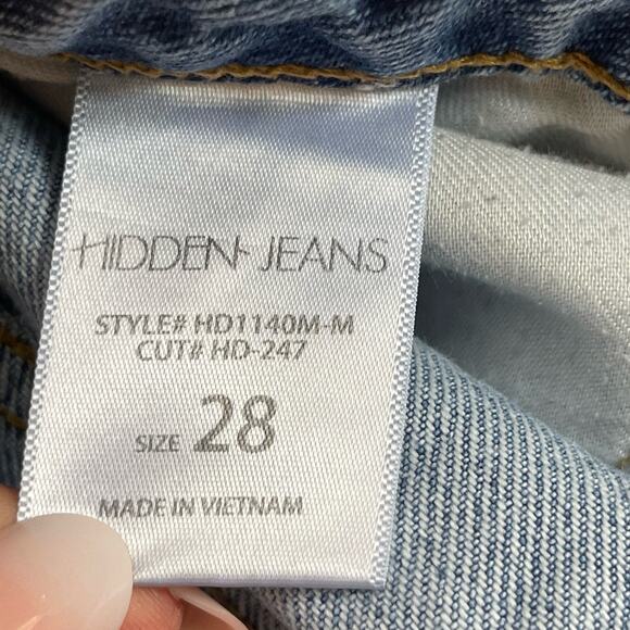 HIDDEN Frayed Bottom Boyfriend Jeans Light Wash Women’s Size 28 - Picture 6 of 6